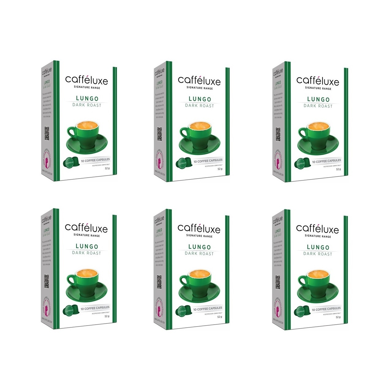 کپسول قهوه دستگاه  نسپرسو کافه لوکس مدل Dark Roast Lungo بسته 6 عددی