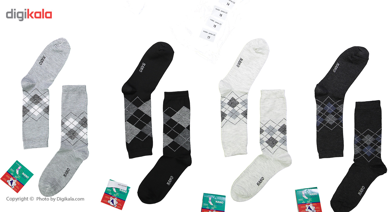 جوراب مردانه مدل Nano بسته 12 عددی