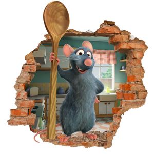 نقد و بررسی استیکر دیواری سالسو طرح موش سرآشپز توسط خریداران