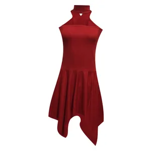 پیراهن زنانه مدل SIMPLE کد tm-2146 رنگ زرشکی