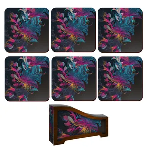 زیر لیوانی لوکسینو مدل SH_11 مجموعه 6 عددی