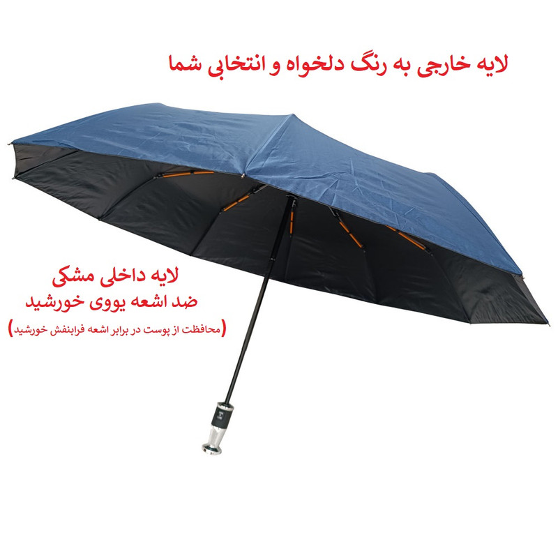 چتر 10 پره مدل دسته آر-آر دوبل وان قطر 116 سانتی‌متر
