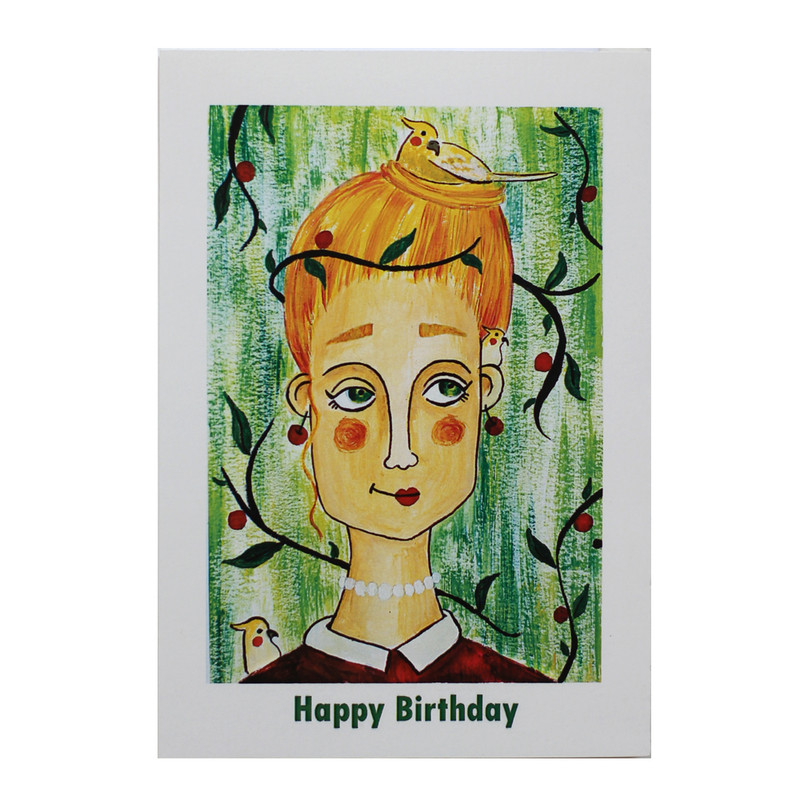 کارت پستال طرح تولدت مبارک دختر تابستان