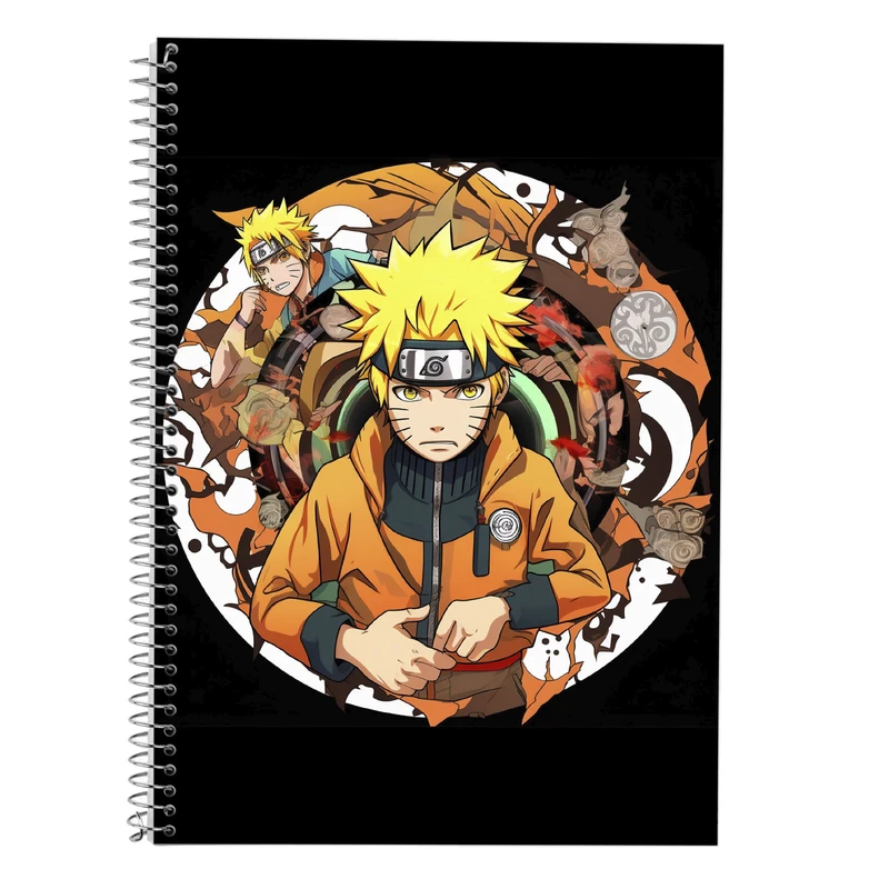 دفتر زبان 50 برگ مدوپد مدل سه خط طرح Naroto کد DF11225