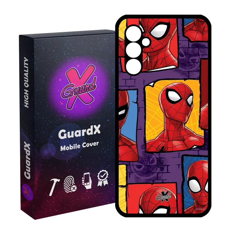 کاور گارد ایکس طرح مرد عنکبوتی مدل Glass10501 مناسب برای گوشی موبایل سامسونگ Galaxy A24/A24 4G/M34 5G