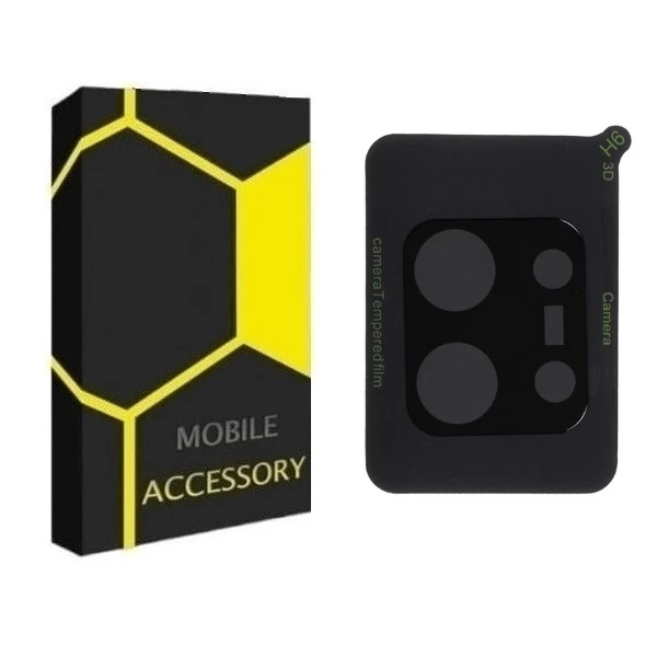 محافظ لنز دوربین شیشه‌ای مدل 3D مناسب برای گوشی موبایل Poco C85