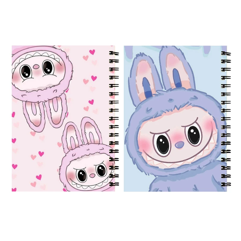 دفتر مشق 60 برگ طرح عروسک لبوبو کد 38 بسته 2 عددی