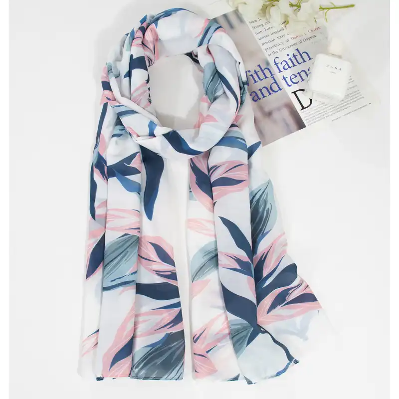 شال زنانه مدل نخی خنک تابستانه طرح هاوایی کد 2169-1