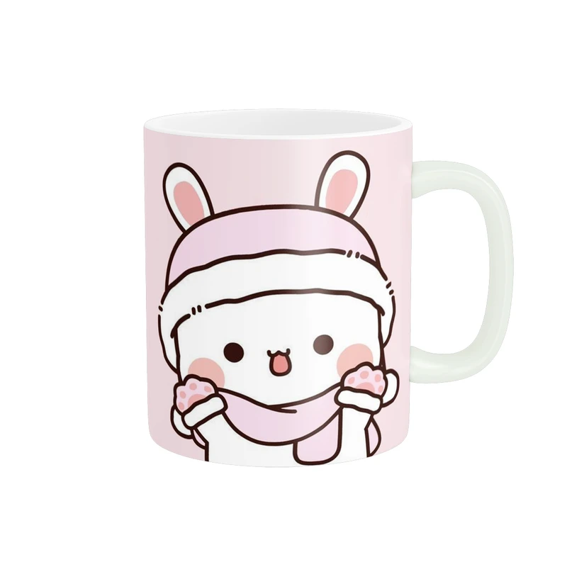 ماگ پاد آفرین مدل فانتزی طرح عروسکی زمستونی ناز و کیوت کد p12071