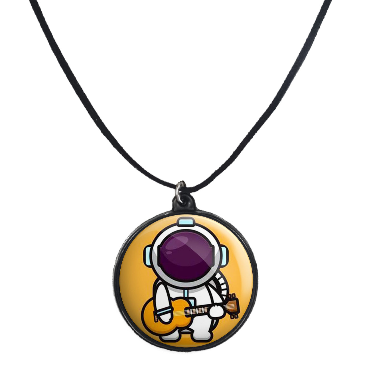 گردنبند پرمانه طرح فضانورد کد pmb.10425 مدل دو طرفه