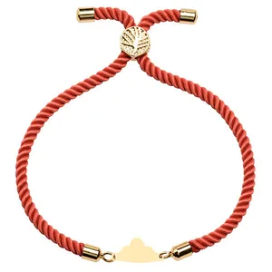 دستبند طلا 18 عیار زنانه الن نار طرح ابر مدل N101505