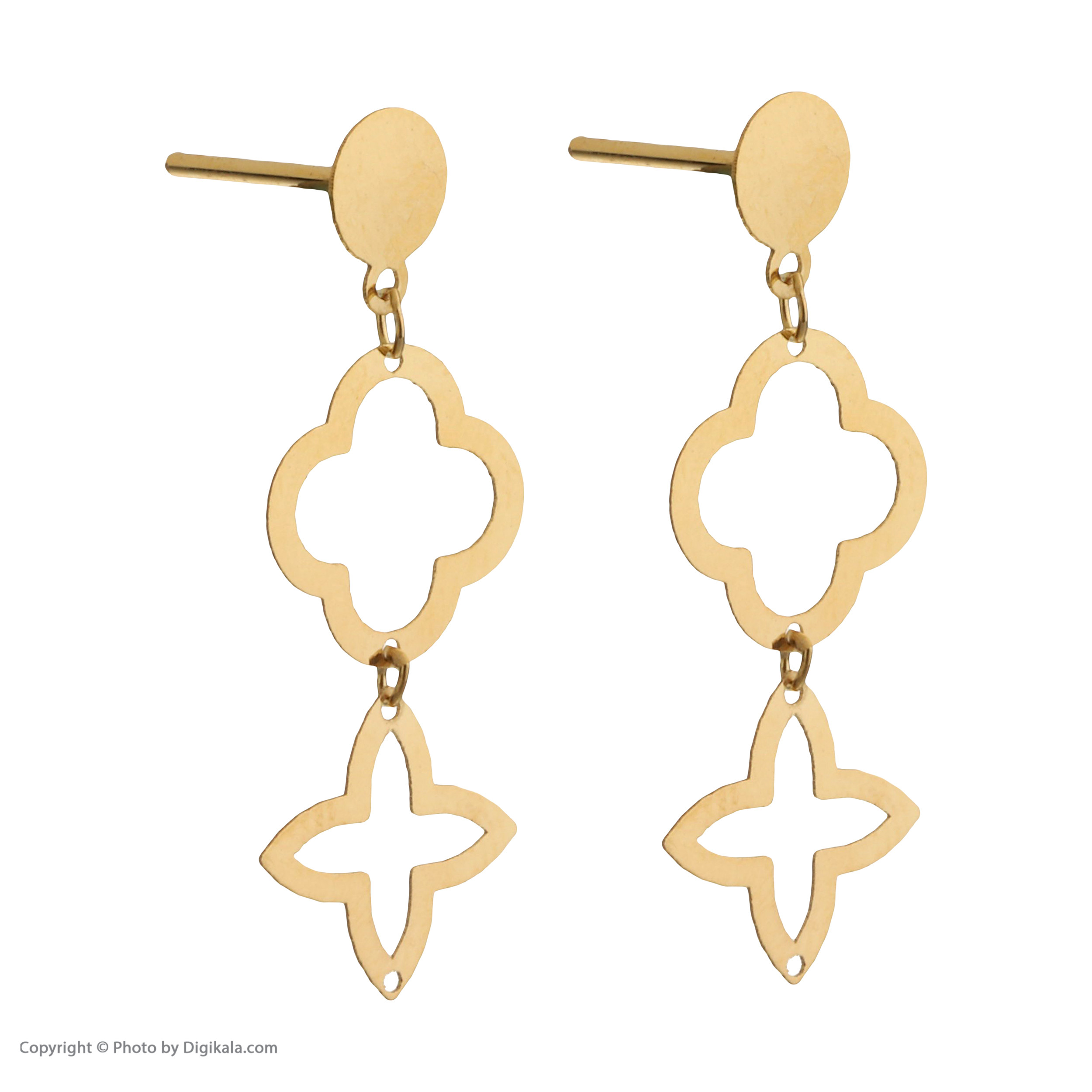 گوشواره طلا 18 عیار زنانه مایا ماهک مدل ME1010 طرح ونکلیف