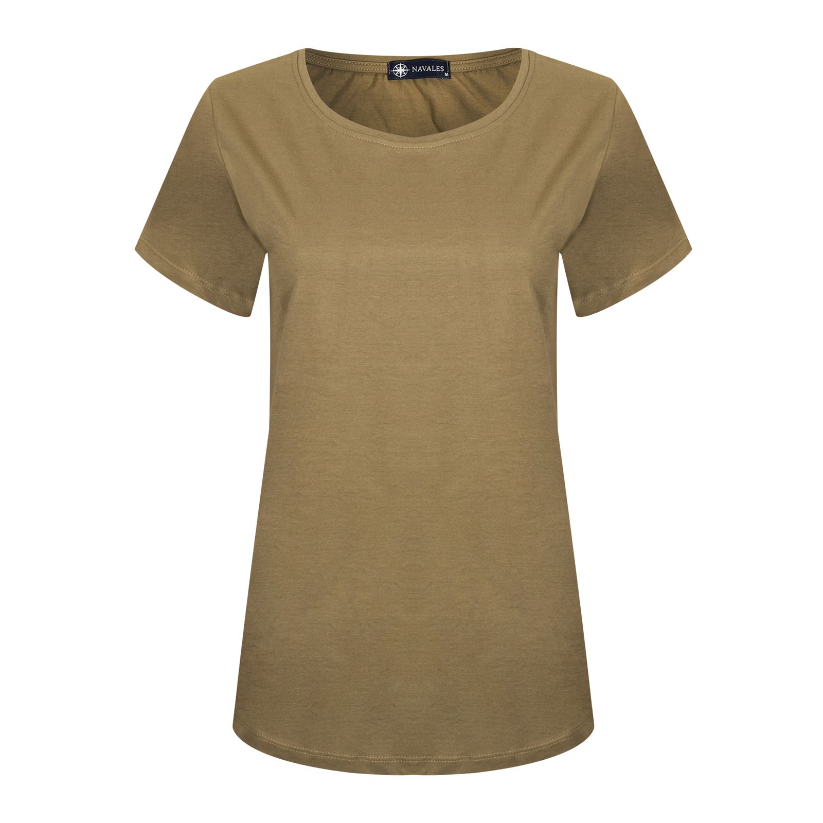 تی شرت آستین کوتاه زنانه ناوالس مدل OCEAN SS TEES-W رنگ نسکافه ای -  - 1