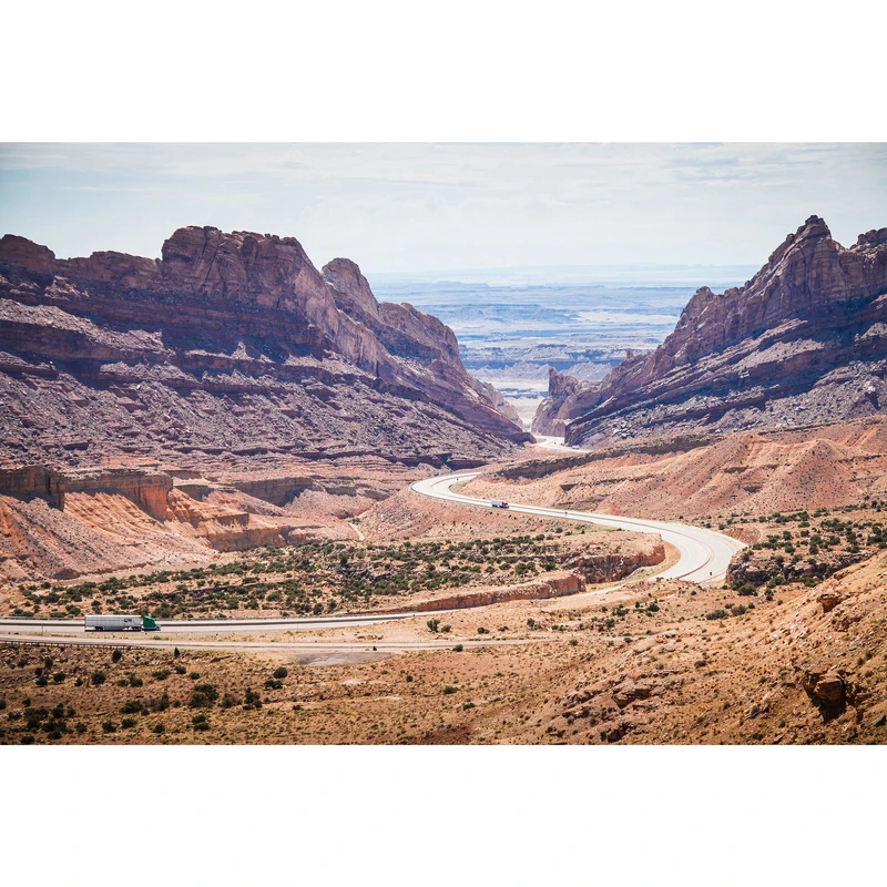 تابلو شاسی طرح منظره بیابان و جاده و کوه مدل T1182