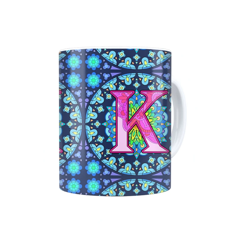 ماگ ترمه طراحان ایده مدل حرف K ماندالا کد cfp2961