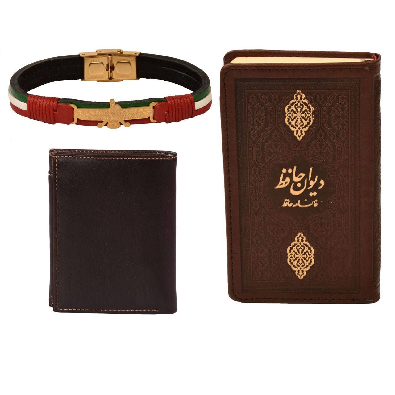 ست هدیه کهن چرم طرح فروهر  مدل m103-7