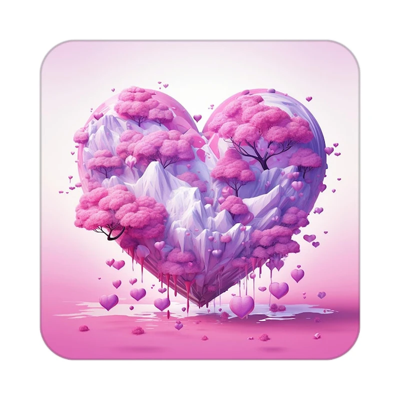 زیر لیوانی کاکتی مدل عاشقانه کد mp10461