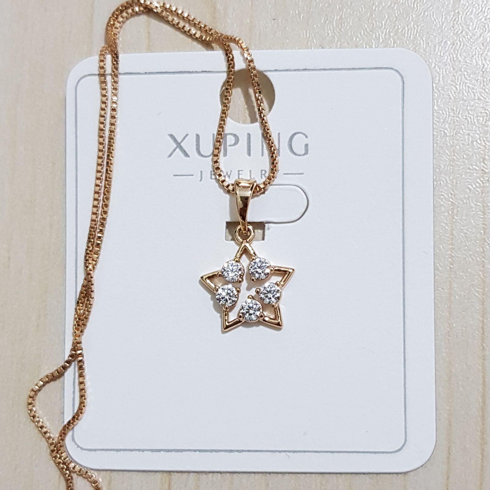 گردنبند زنانه ژوپینگ مدل ستاره نگینی 349633 - - 6