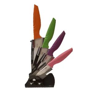 ست چاقو آشپزخانه 6 پارچه ای ان سی مدل سرامیکی
