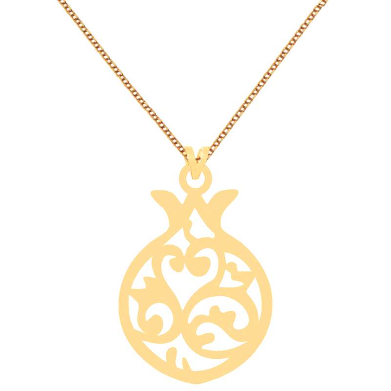 گردنبند طلا 18 عیار زنانه کرابو طرح انار اسلیمی مدل Kr70650 گردنبند طلا 18 عیار زنانه کرابو طرح انار اسلیمی مدل Kr70650