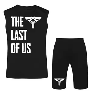 ست تاپ و شلوارک مردانه مدل THE LAST OF US کد P017 رنگ مشکی
