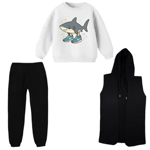 ست 3 تکه لباس راحتی بچگانه مدل کوسه  