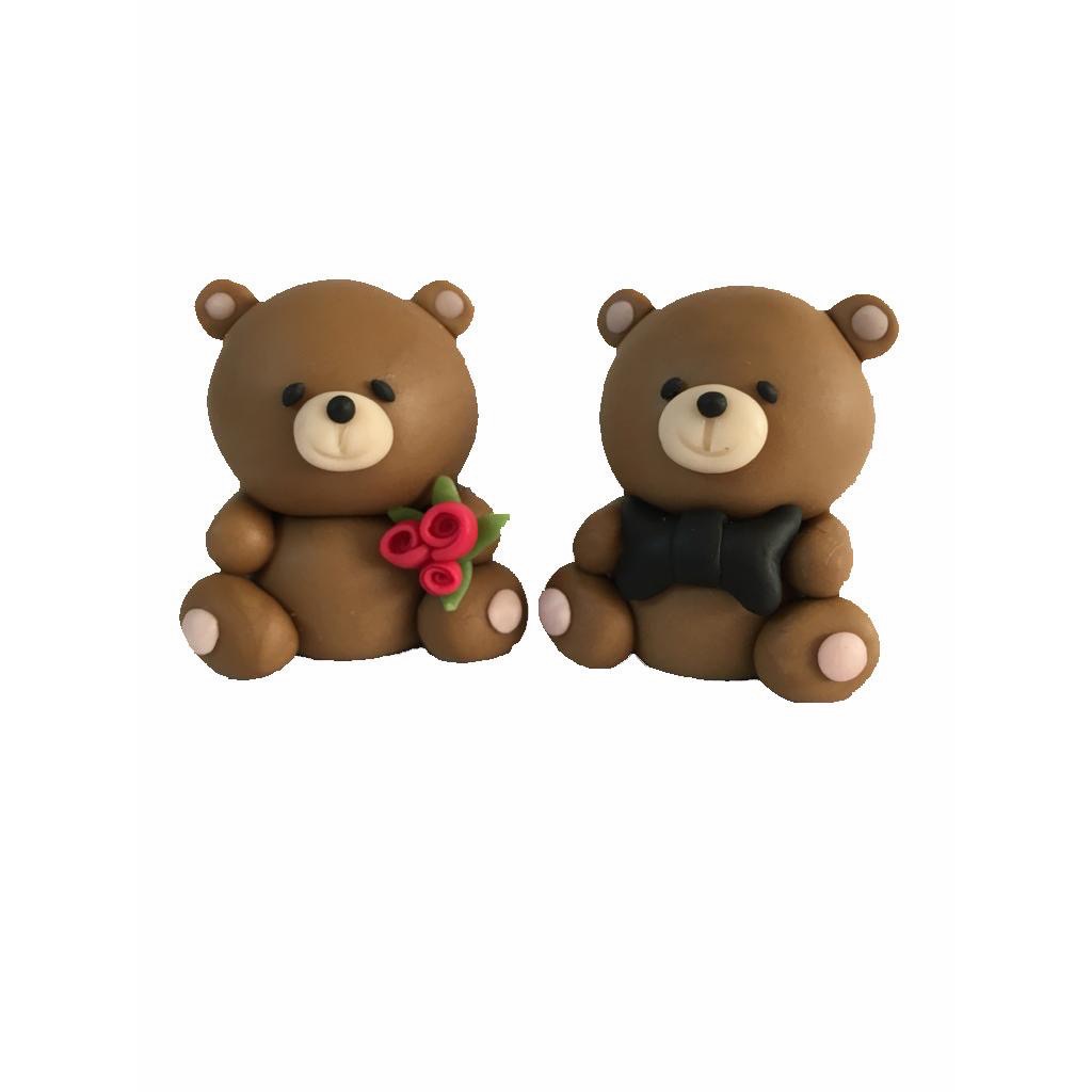 مجسمه مدل خرس دختر و پسر مجموعه 2 عددى