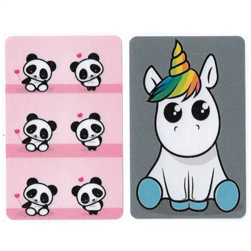 استیکر کارت طرح اسب تکشاخ و پاندا کد STK 12 مجموعه 2 عددی