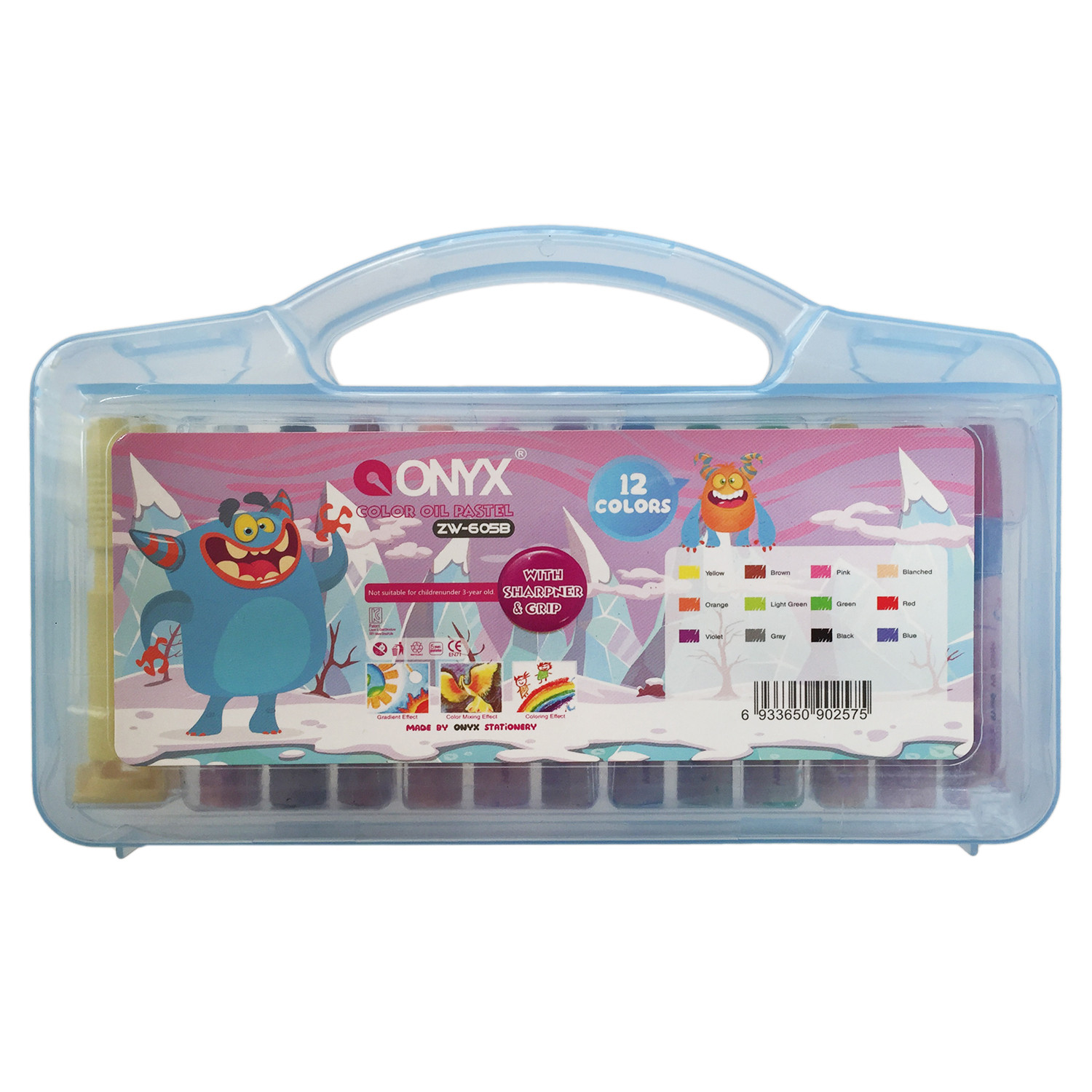 پاستل روغنی 12 رنگ اونیکس کد ZW-605B