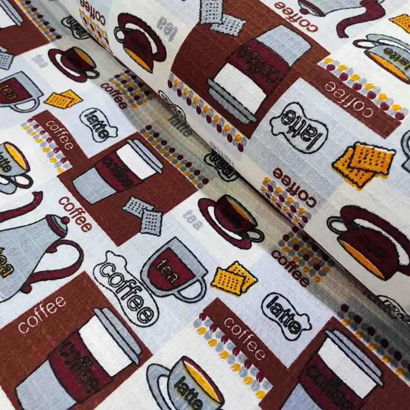 پارچه آشپزخانه طرح قهوه