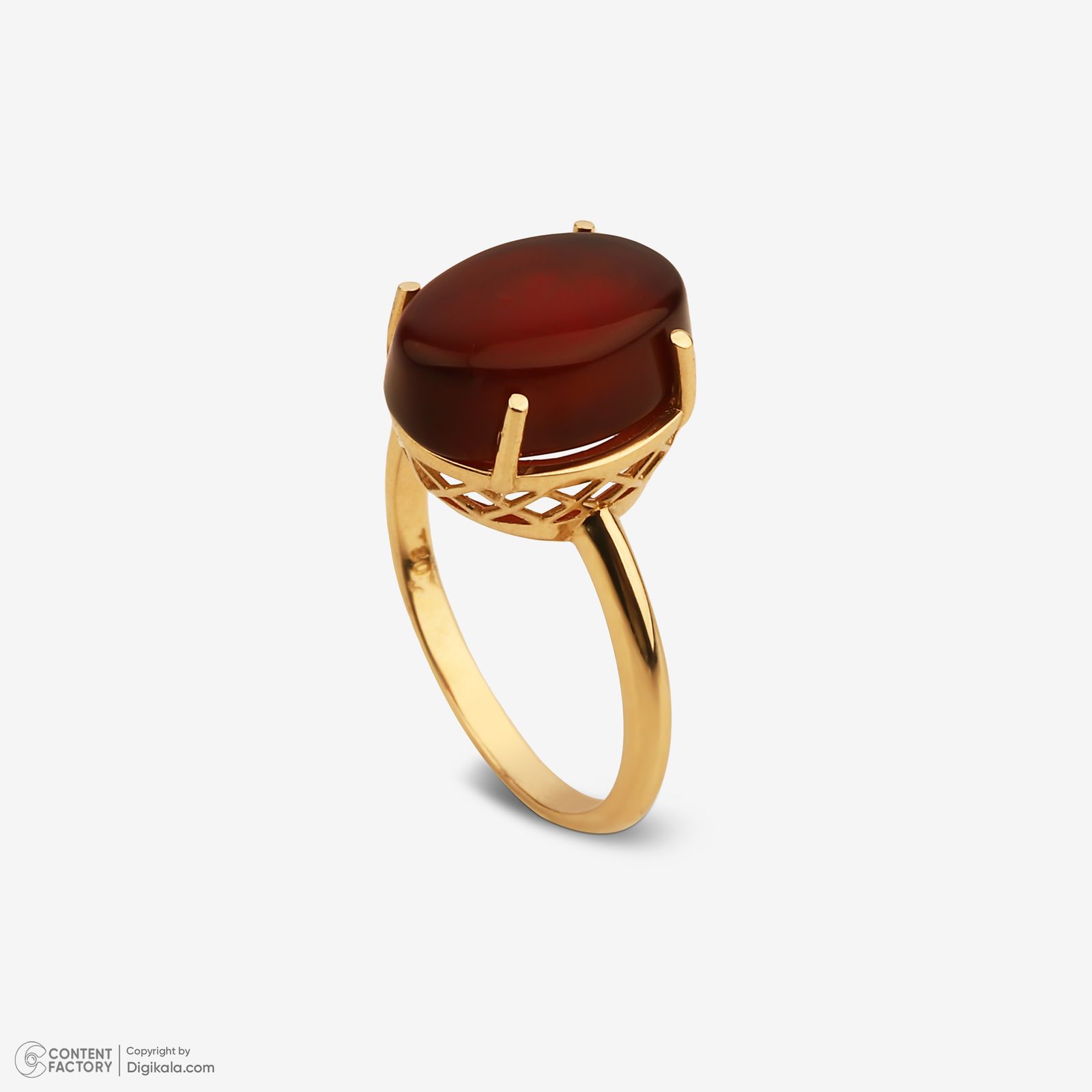 انگشتر طلا کم اجرت 18 عیار زنانه گلدم مدل R344003 سایز 56 -  - 4