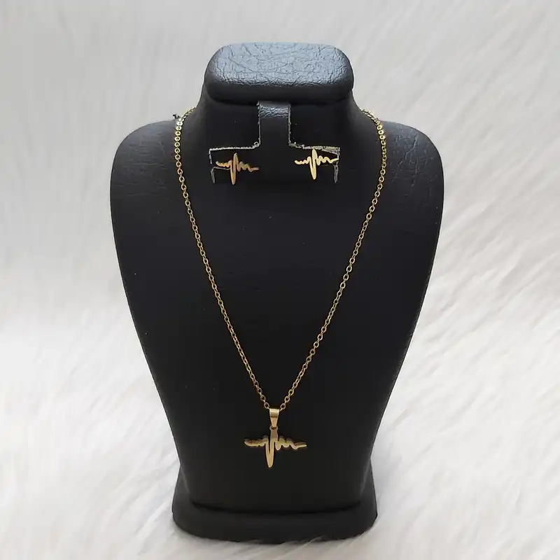 نیم ست زنانه مدل استیل طرح ضربان کد beat111