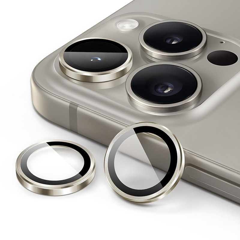 محافظ لنز دوربین شیشه‌ای اسپیگن مدل Optik Pro مناسب برای گوشی موبایل اپل iPhone 16 Pro