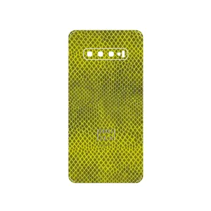 MAHOOT Yellow Snake Skin Cover Sticker for Samsung Galaxy S10 Plus