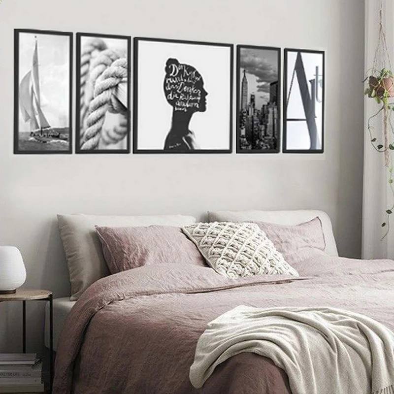 تابلو بکلیت طرح مدرن چهره مدل شاین اکلیلی B-1937 مجموعه 5 عددی