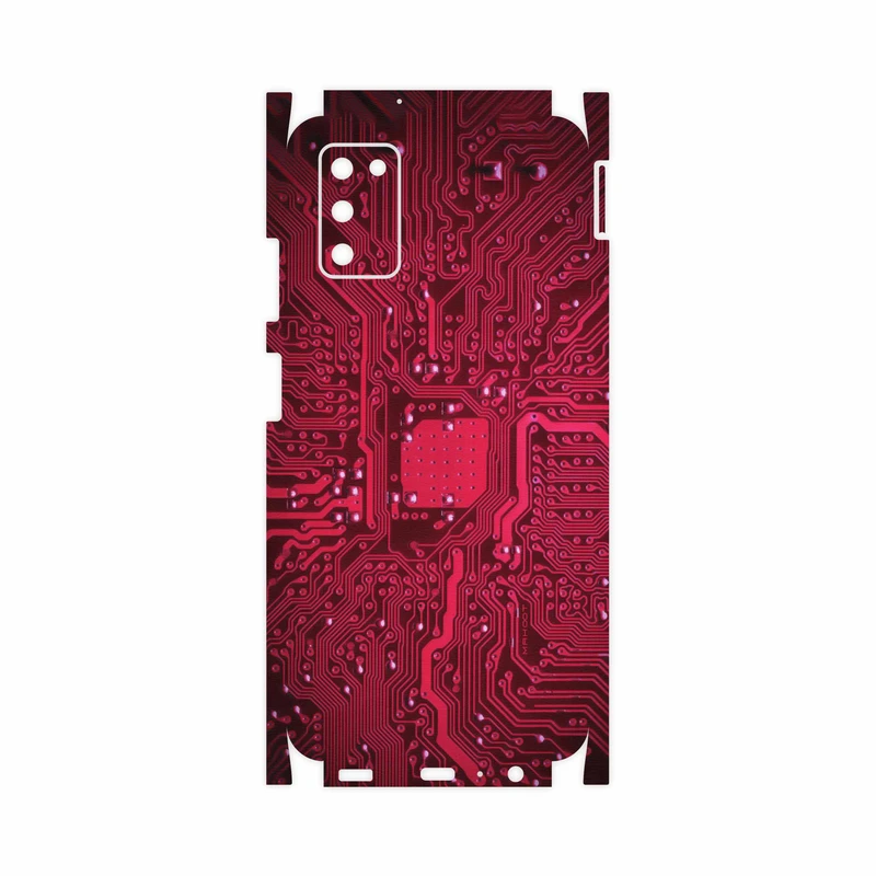 برچسب پوششی ماهوت مدل Red-Printed-Circuit-Board-FullSkin مناسب برای گوشی موبایل سامسونگ Galaxy A03S