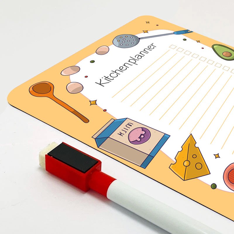 تخته وایت برد مغناطیسی جیک جیک مدل یخچالی سایز 20x14 سانتی متر