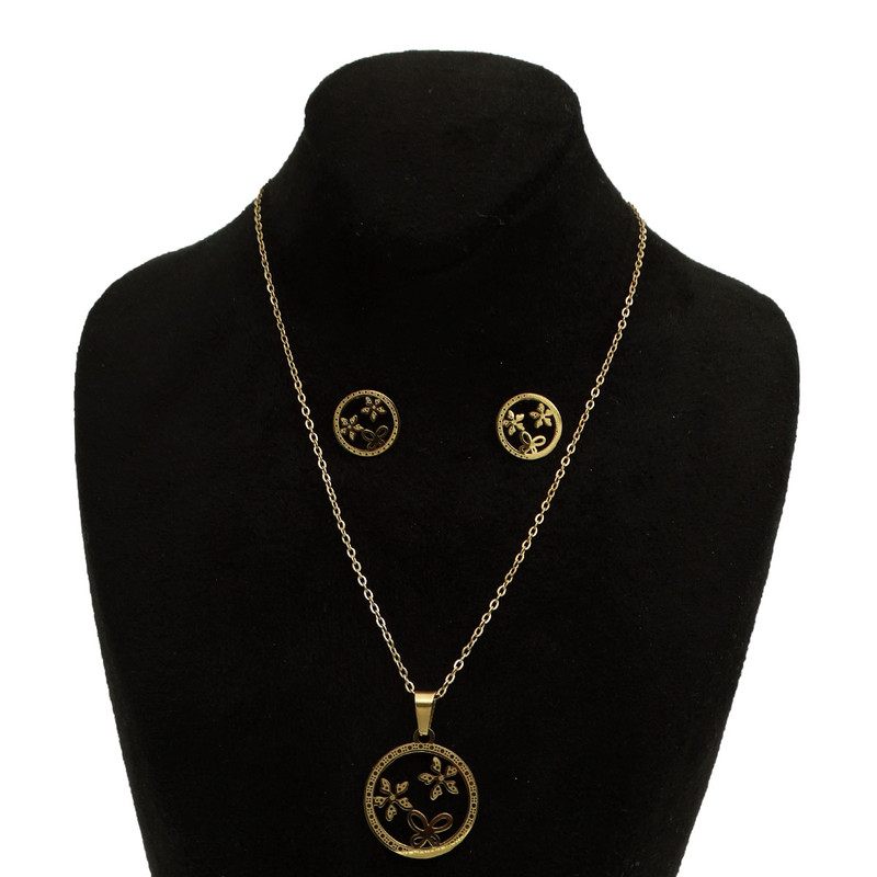 نیم ست دخترانه مدل گل و پروانه زیبا کد SZ 27