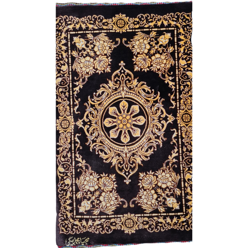 فرش دستباف نیم متری قم طرح ترنجی کد 1222