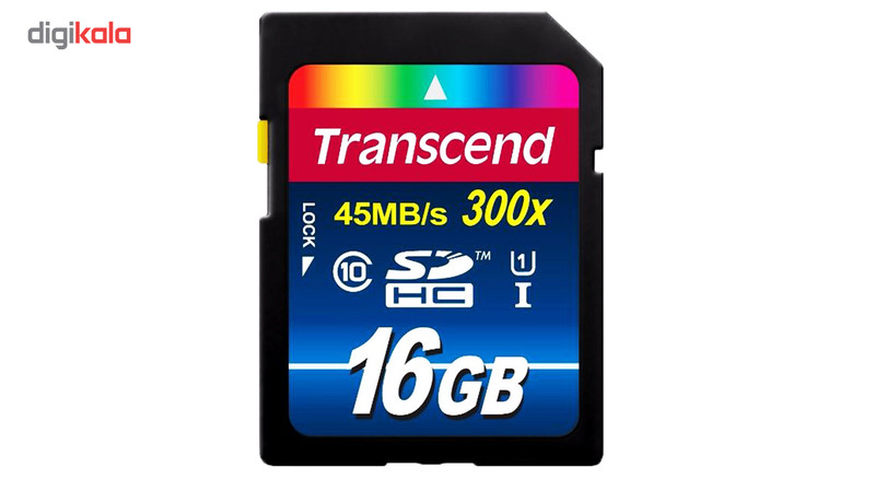 کارت حافظه‌ SDHC ترنسند مدل Premium کلاس 10 استاندارد UHS-I U1 سرعت 45MBps 300X ظرفیت 16گیگابایت