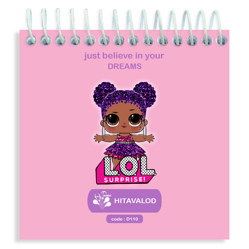 دفترچه یادداشت 60 برگ مدل ال او ال کد D110