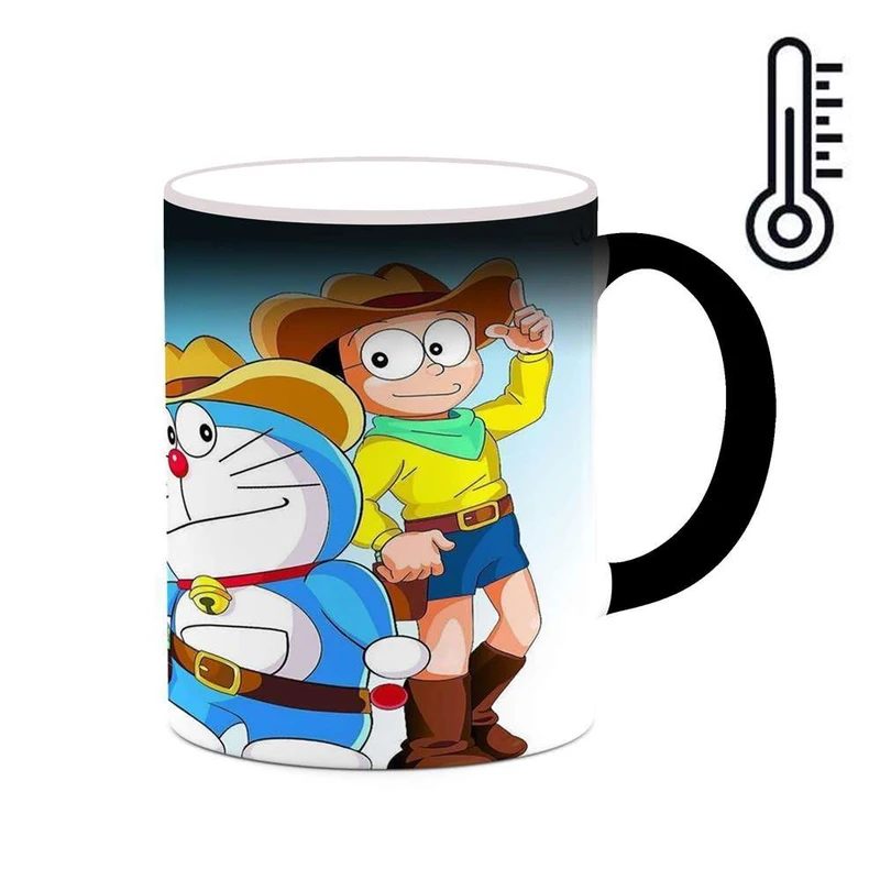 ماگ حرارتی کاکتی مدل کارتون Doraemon کد mgh22514