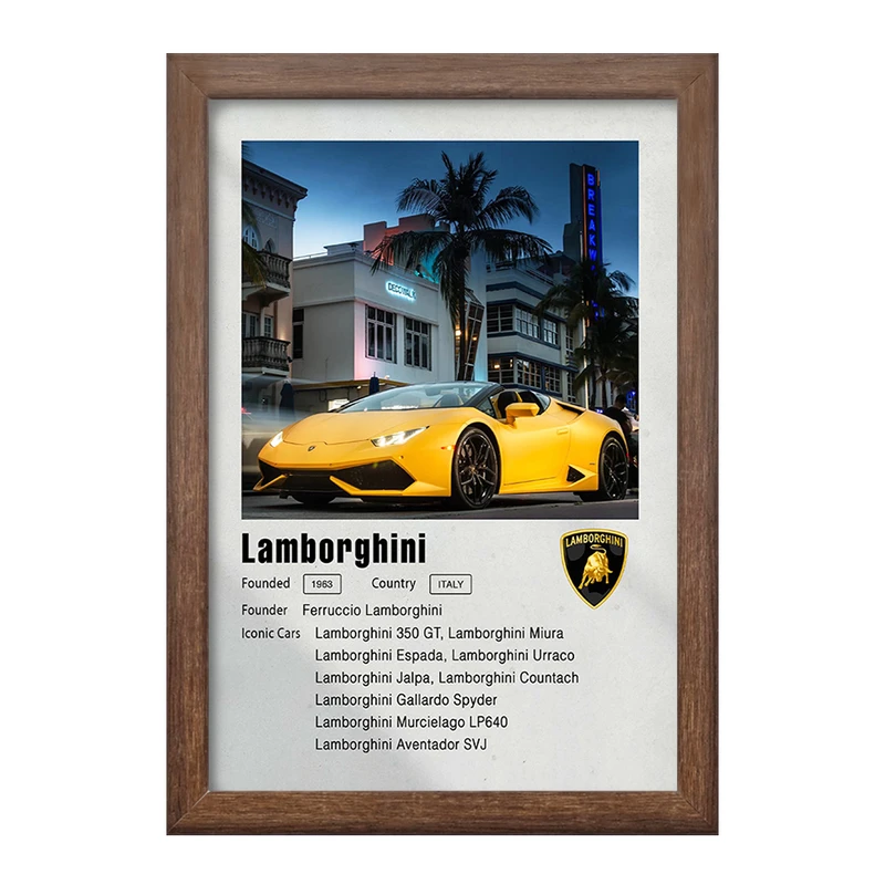 تابلو خندالو طرح ماشین لامبورگینی (Lamborghini) کد F11952