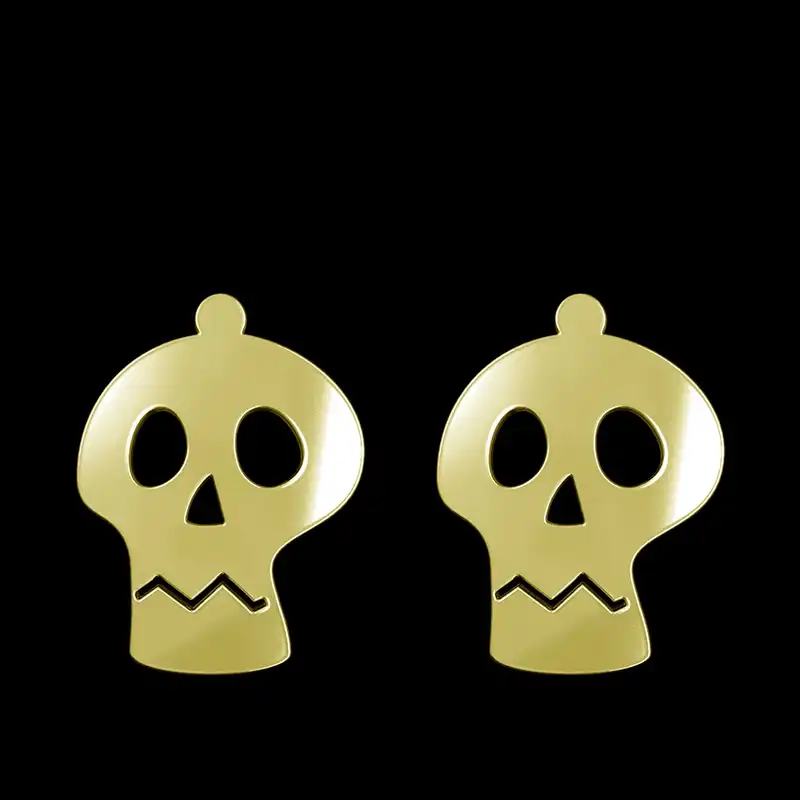 گوشواره طلا 18 عیار زنانه مدوپد مدل جمجمه کد GA1-15706