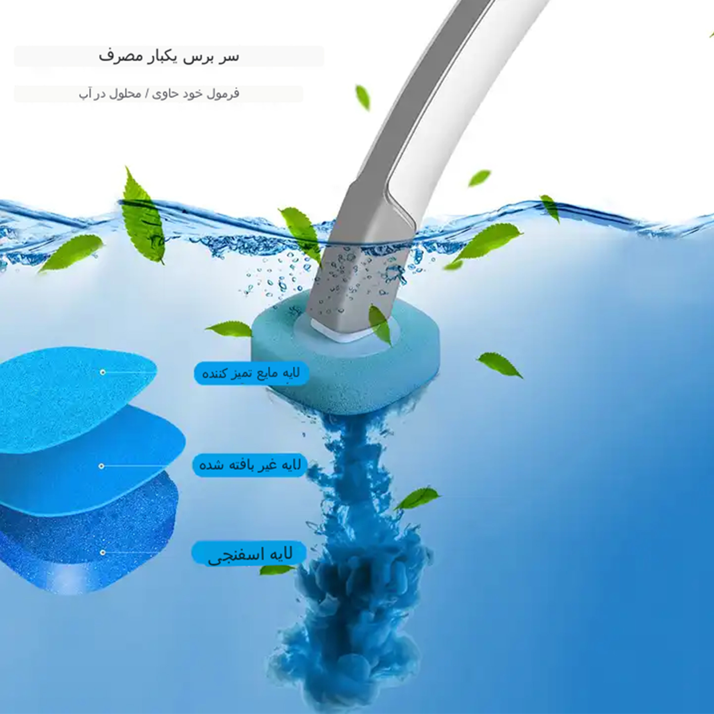 فرچه توالت شوی ولناکس مدل klozet مجموعه 2 عددی
