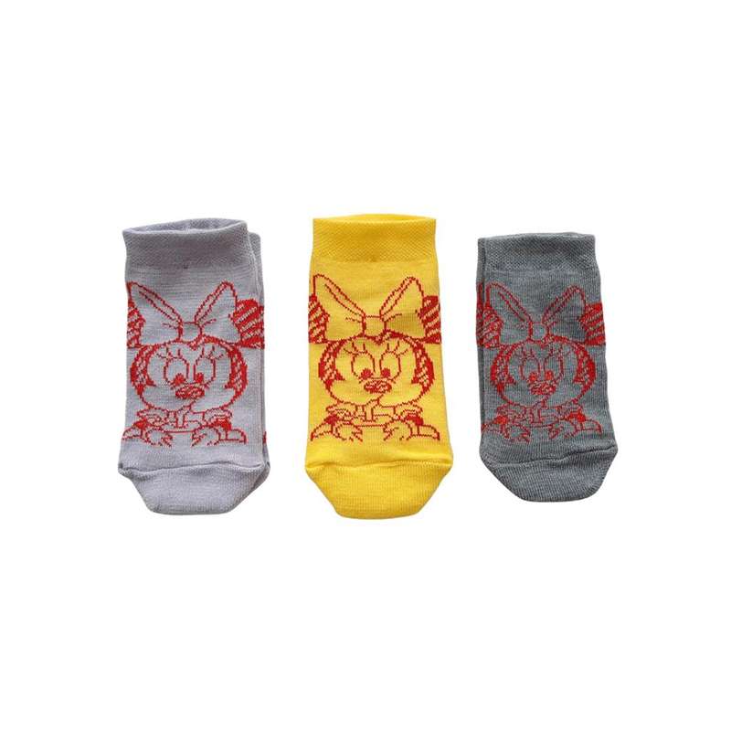 جوراب دخترانه مدل ميني ماووس کد 1327 مجموعه 3 عددی