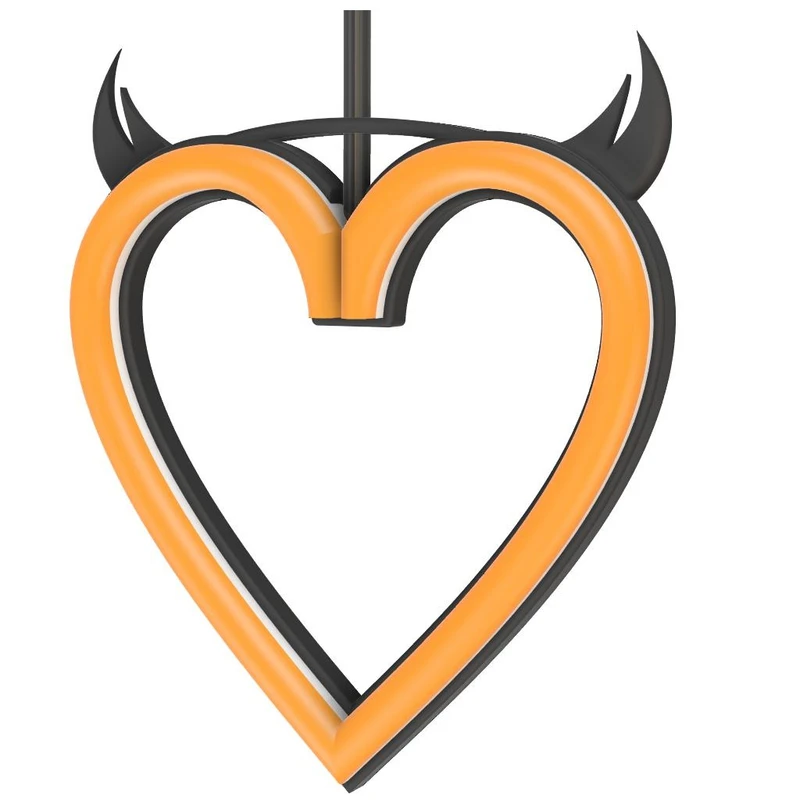 آویز تزئینی خودرو مدل سوریکاوا V5 طرح قلب شاخدار چراغدار