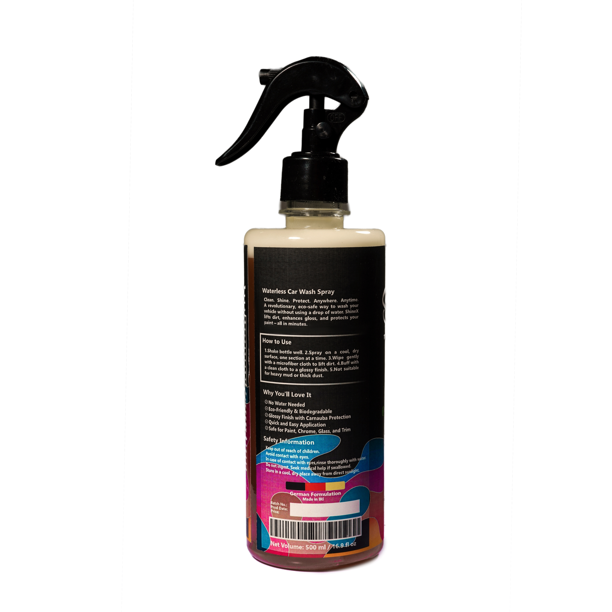 اسپری کارواش بدون آب شاینکس مدل X01 حجم 500 میلیلیتر اسپری کارواش بدون آب شاینکس مدل X01 حجم 500 میلیلیتر