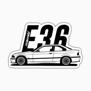 استیکر لپ تاپ و موبایل بووم طرح ماشین مدل BMW E36 کد ZX087