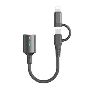 مبدل OTG USB3.0 به USB-C / لایتنینگ ارلدام مدل OT109CL